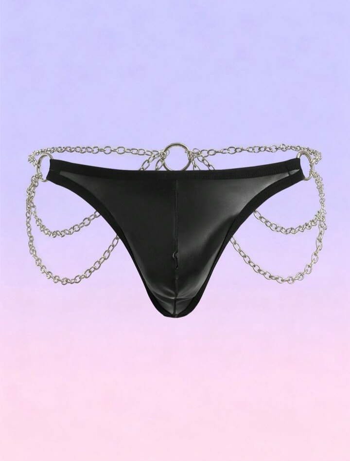 Midnight Chain Accent Thong